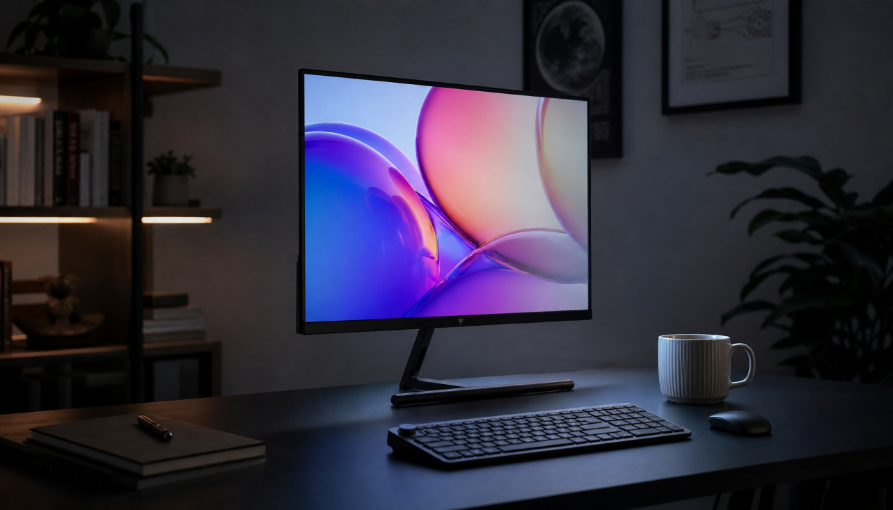 Gaming monitor showing color shift when viewed from a slightly off-center angle