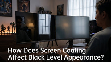 How Does Screen Coating Affect Black Level Appearance?