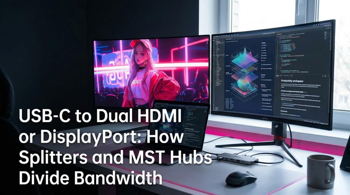 Dual Bandwidth Usb USB-C Dual HDMI Adapters: Mirror vs. Extend Displays