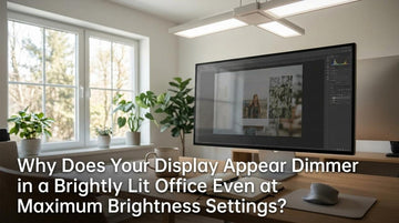 Why Does Your Display Appear Dimmer in a Brightly Lit Office Even at Maximum Brightness Settings?