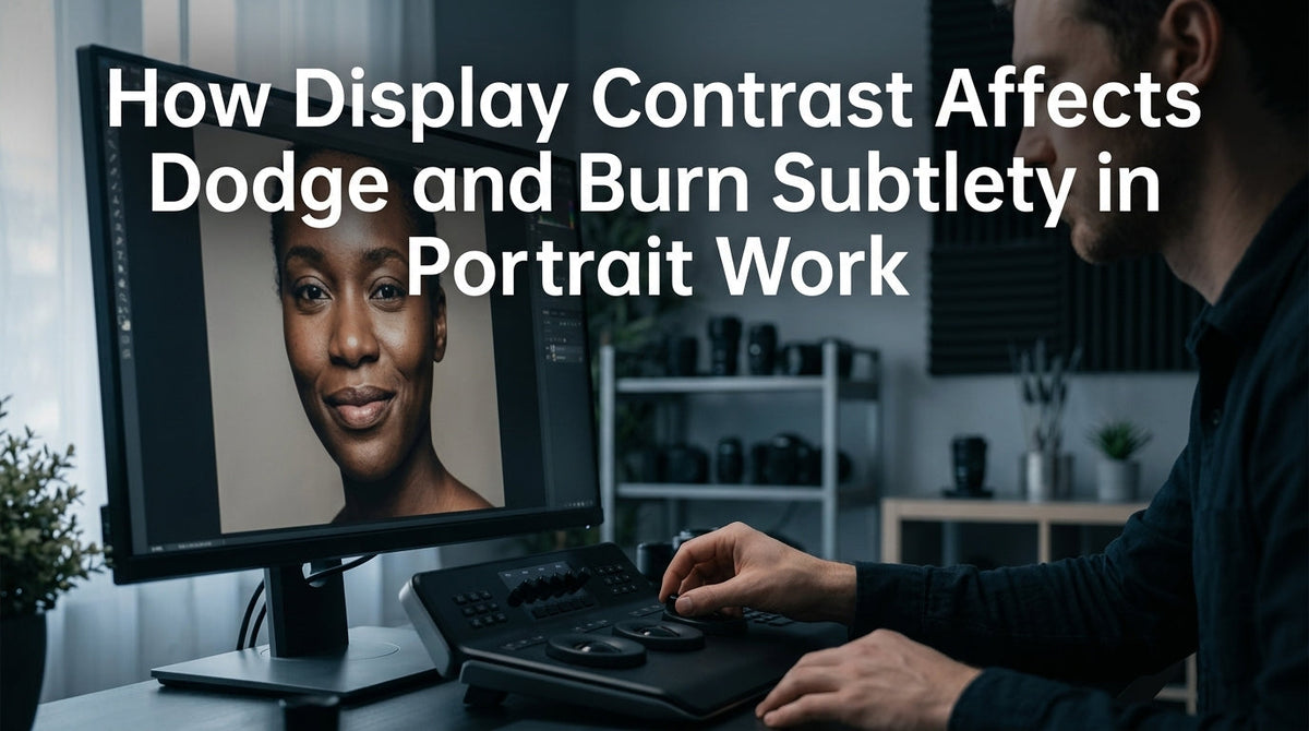 How Display Contrast Affects Dodge and Burn Subtlety in Portrait Work