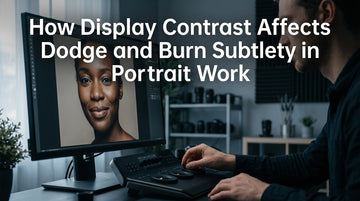 How Display Contrast Affects Dodge and Burn Subtlety in Portrait Work
