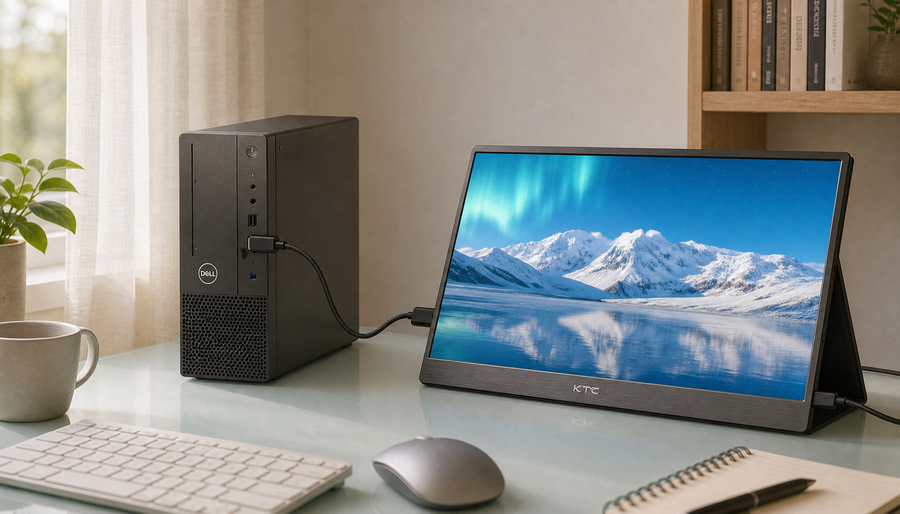 Connect Portable Monitor to Desktop Without USB-C