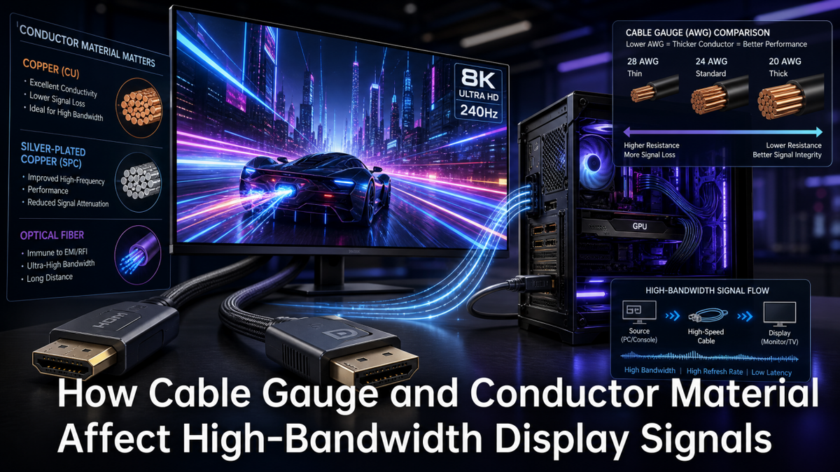 How Cable Gauge and Conductor Material Affect High-Bandwidth Display Signals