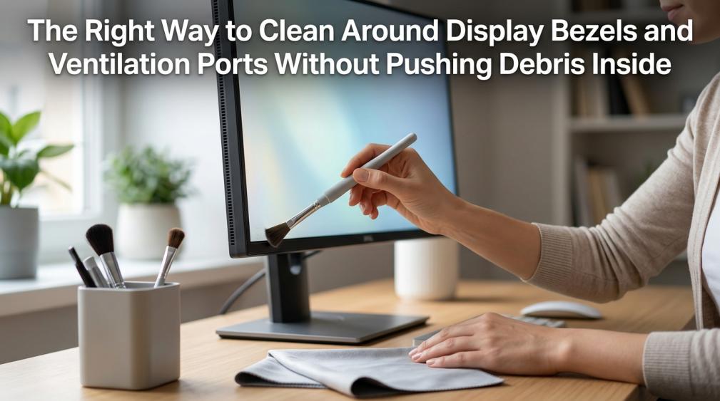 The Right Way to Clean Around Display Bezels and Ventilation Ports Without Pushi