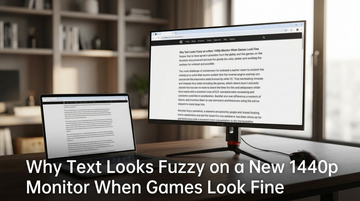 Why Text Looks Fuzzy on a New 1440p Monitor When Games Look Fine
