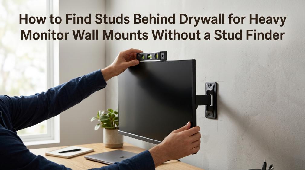 How to Find Studs Behind Drywall for Heavy Monitor Wall Mounts Without a Stud Finder