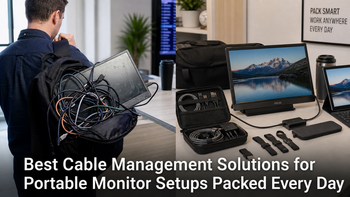 Best Cable Management Solutions for Portable Monitor Setups Packed Every Day