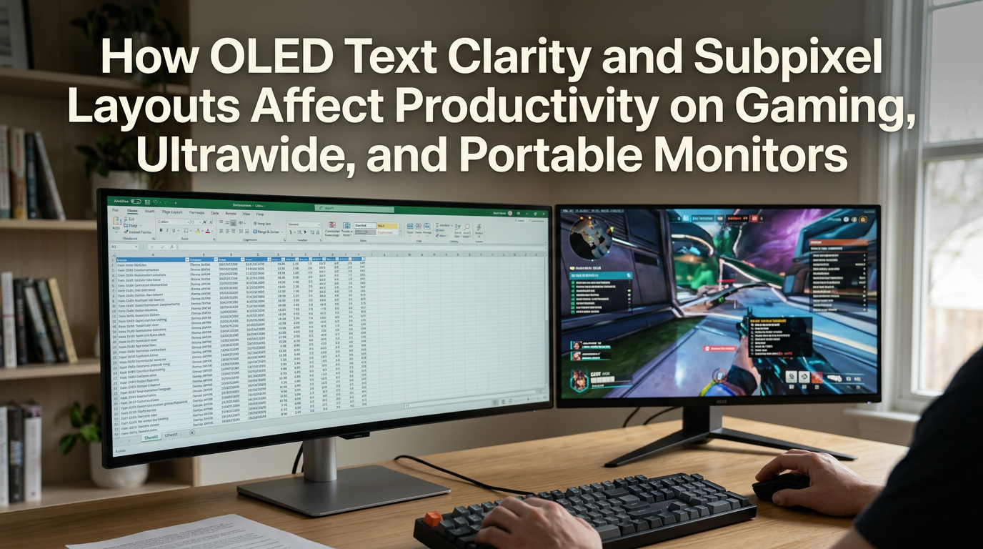 How OLED Text Clarity and Subpixel Layouts Affect Productivity on Gaming, Ultrawide, and Portable Monitors