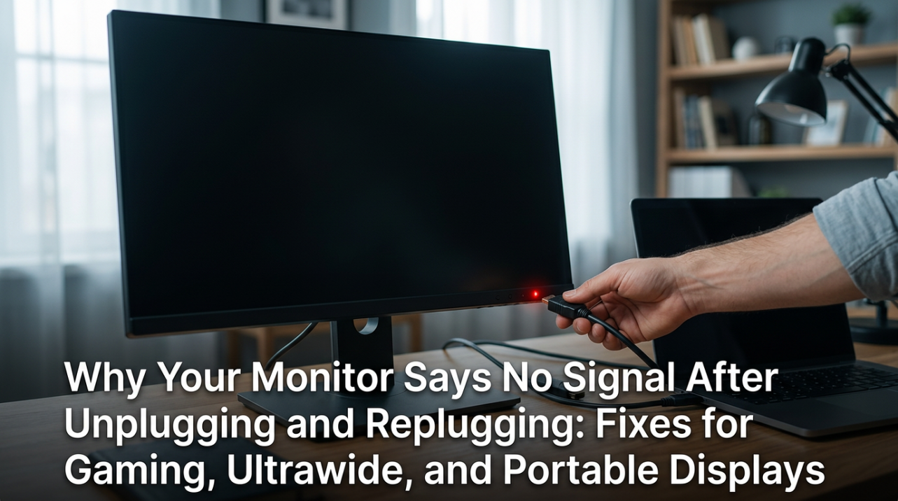 Why Your Monitor Says No Signal After Unplugging and Replugging: Fixes for Gaming, Ultrawide, and Portable Displays