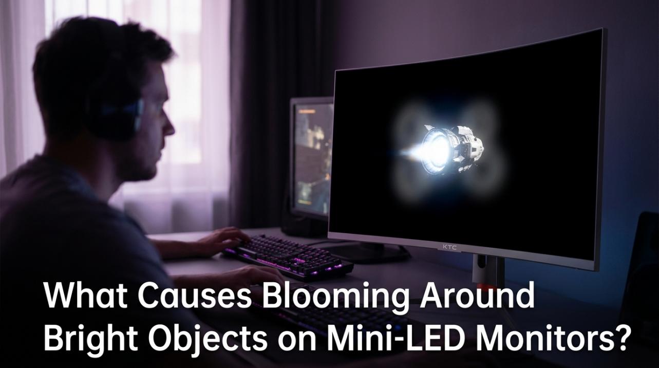 What Causes Blooming Around Bright Objects on Mini-LED Monitors?