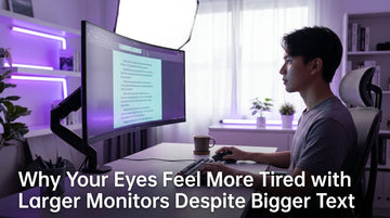 Why Your Eyes Feel More Tired with Larger Monitors Despite Bigger Text