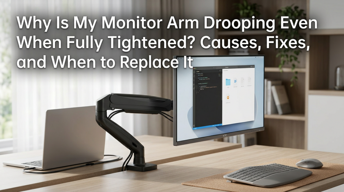 Why Is My Monitor Arm Drooping Even When Fully Tightened? Causes, Fixes, and When to Replace It