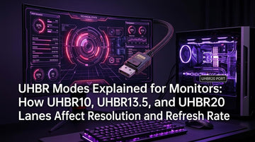 UHBR Modes Explained for Monitors: How UHBR10, UHBR13.5, and UHBR20 Lanes Affect Resolution and Refresh Rate