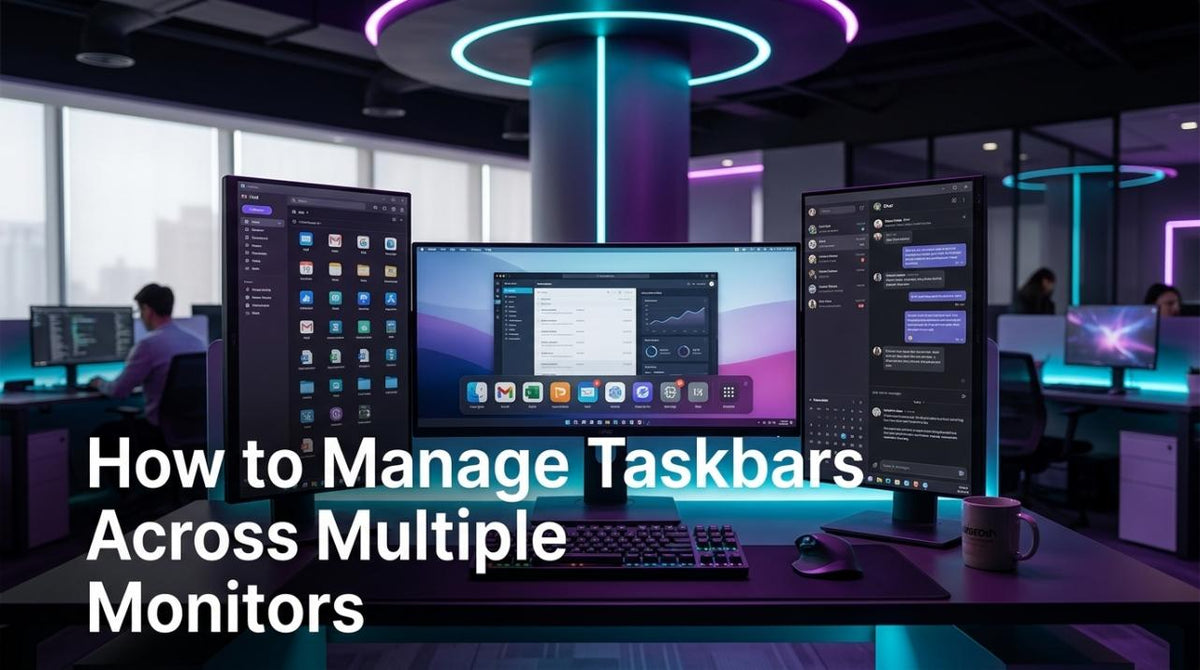Remote Computer Open With Two Taskbars Multiple Monitor Taskbar Settings for Gaming & Work