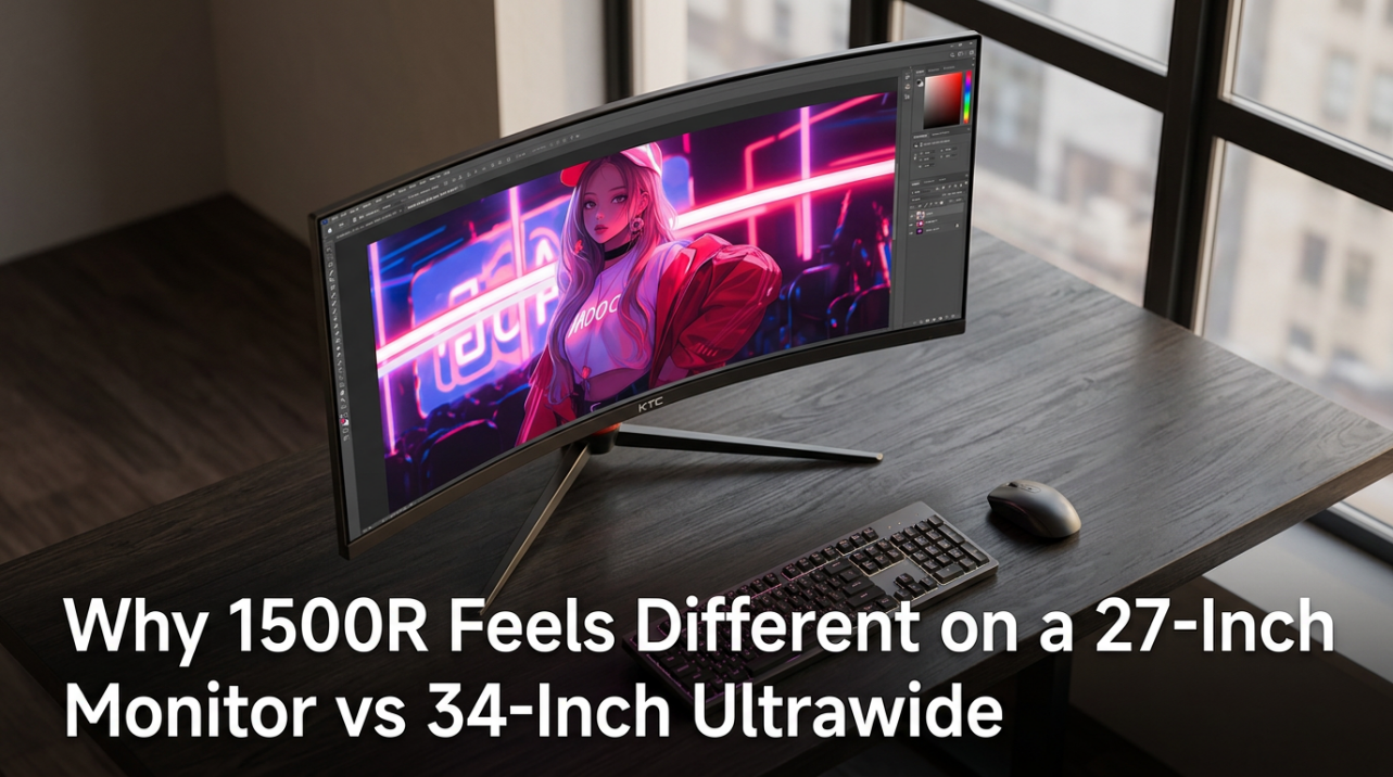 Why 1500R Feels Different on a 27-Inch Monitor vs 34-Inch Ultrawide