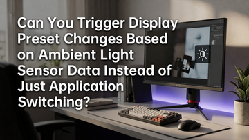 Can You Trigger Display Preset Changes Based on Ambient Light Sensor Data Instead of Just Application Switching?