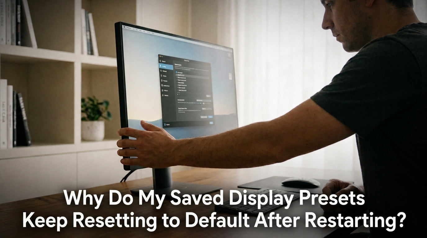 Why Do My Saved Display Presets Keep Resetting to Default After Restarting?