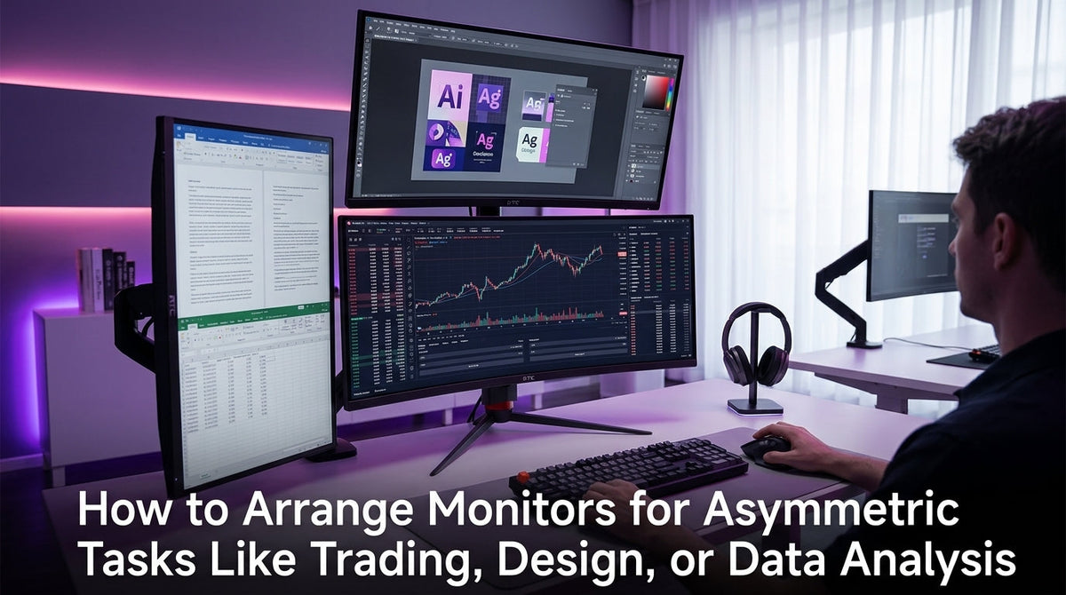 Monitor Arrangement for Trading, Design & Data Analysis