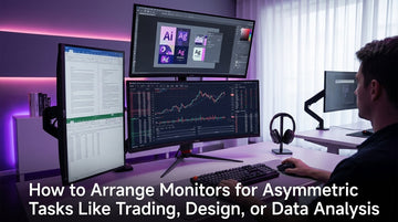 How to Arrange Monitors for Asymmetric Tasks Like Trading, Design, or Data Analysis