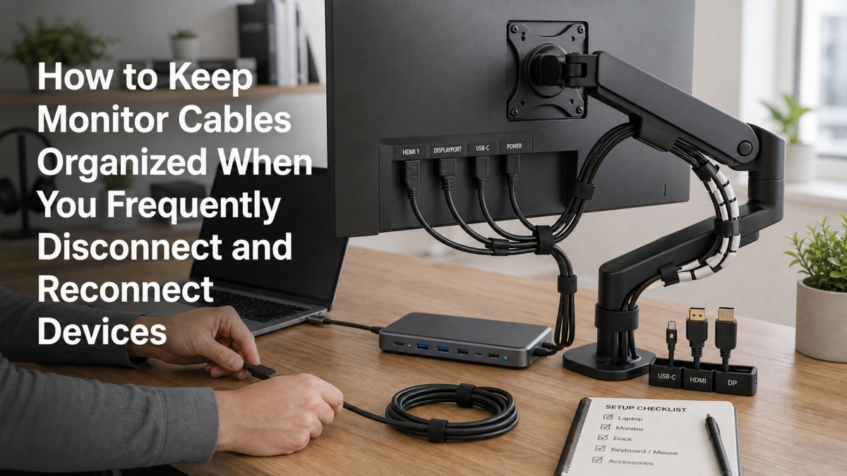 How to Keep Monitor Cables Organized When You Frequently Disconnect and Reconnect Devices