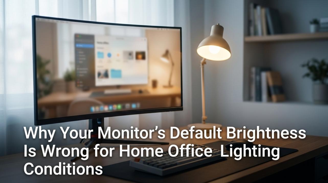 Why Your Monitor’s Default Brightness Is Wrong for Home Office Lighting Conditions