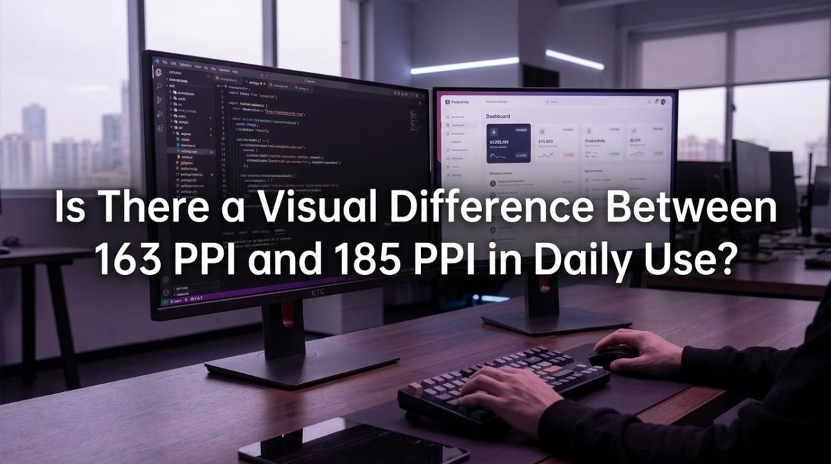 Is There a Visual Difference Between 163 PPI and 185 PPI in Daily Use?