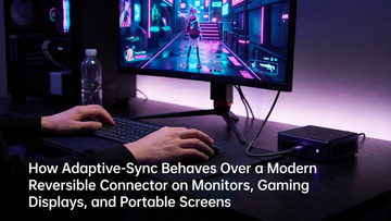 How Adaptive-Sync Behaves Over a Modern Reversible Connector on Monitors, Gaming Displays, and Portable Screens