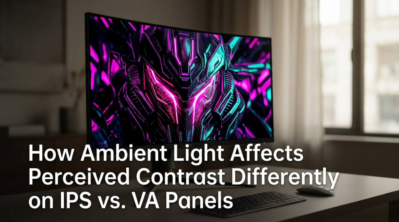 How Ambient Light Affects Perceived Contrast Differently on IPS vs. VA Panels