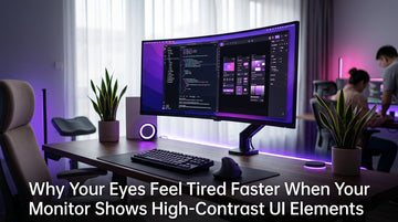 Why Your Eyes Feel Tired Faster When Your Monitor Shows High-Contrast UI Elements