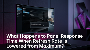What Happens to Panel Response Time When Refresh Rate Is Lowered from Maximum?