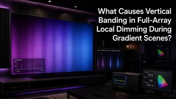 What Causes Vertical Banding in Full-Array Local Dimming During Gradient Scenes?