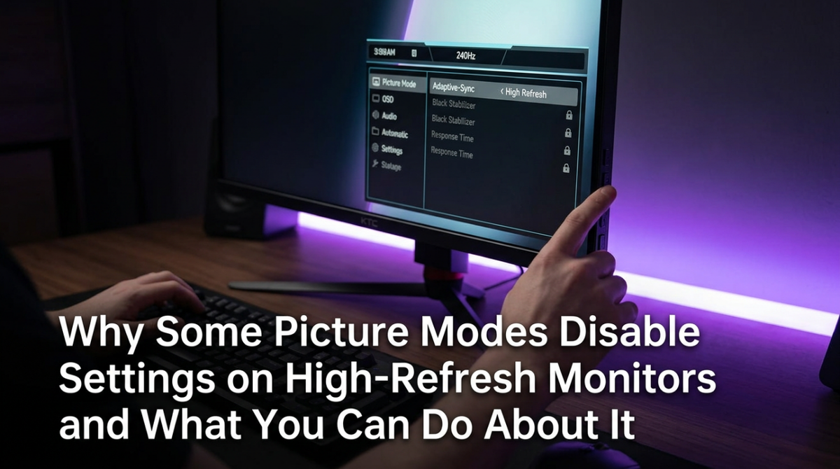 Why Some Picture Modes Disable Settings on High-Refresh Monitors and What You Can Do About It