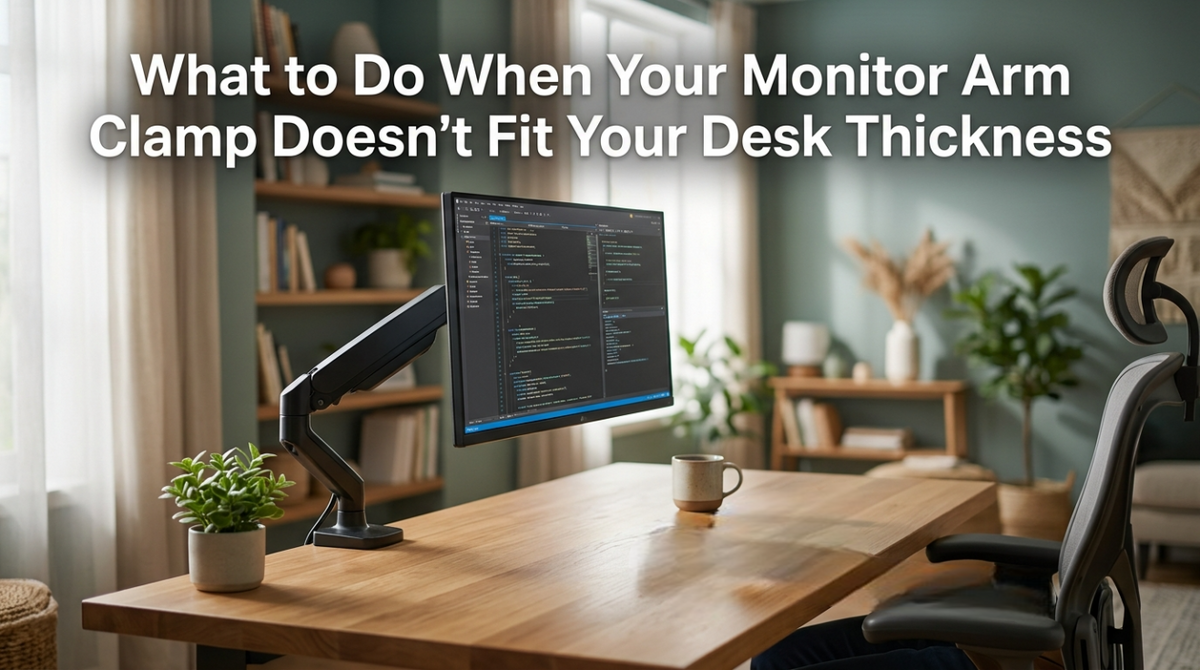 What to Do When Your Monitor Arm Clamp Doesn’t Fit Your Desk Thickness