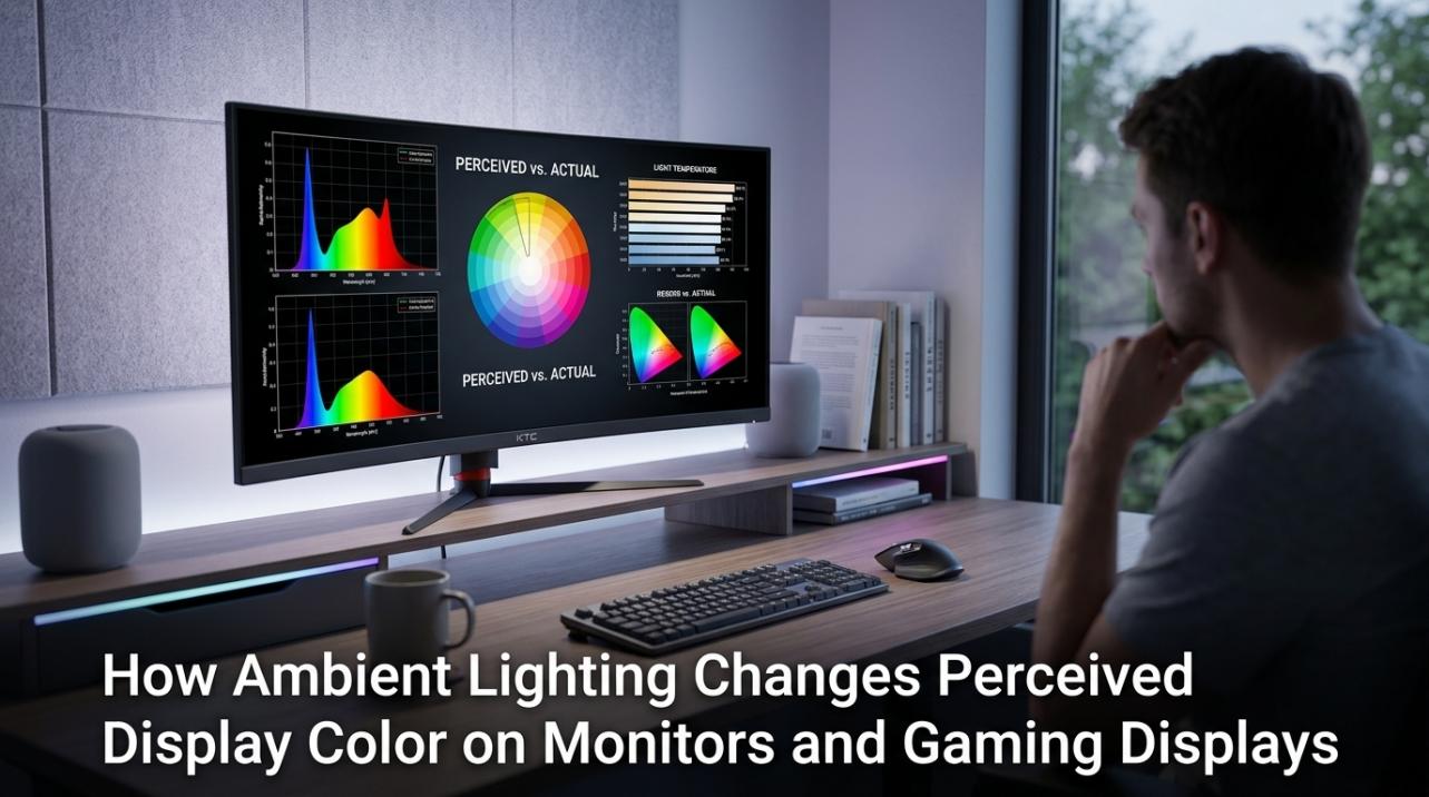 How Ambient Lighting Changes Perceived Display Color on Monitors and Gaming Displays