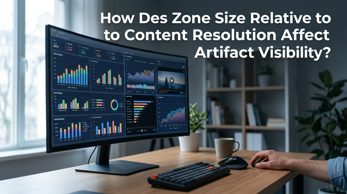 How Does Zone Size Relative to Content Resolution Affect Artifact Visibility?