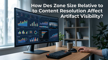 How Does Zone Size Relative to Content Resolution Affect Artifact Visibility?