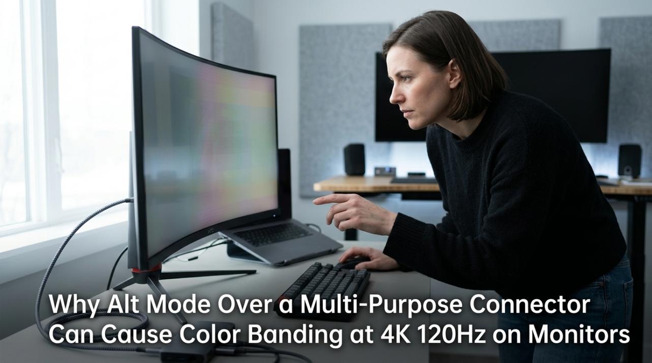 Why Alt Mode Over a Multi-Purpose Connector Can Cause Color Banding at 4K 120Hz on Monitors