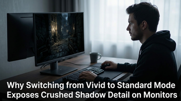 Why Switching from Vivid to Standard Mode Exposes Crushed Shadow Detail on Monitors
