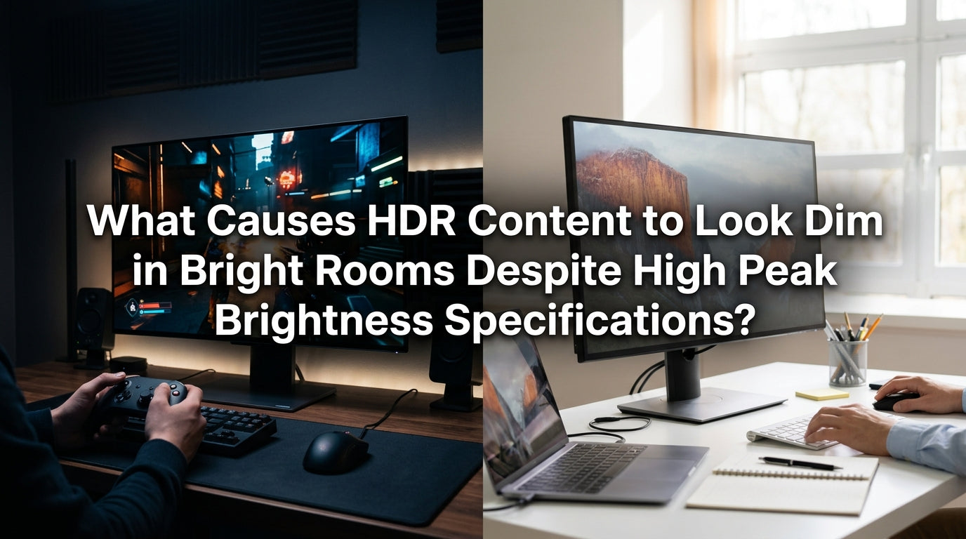 What Causes HDR Content to Look Dim in Bright Rooms Despite High Peak Brightness Specifications?