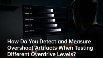 How Do You Detect and Measure Overshoot Artifacts When Testing Different Overdrive Levels?