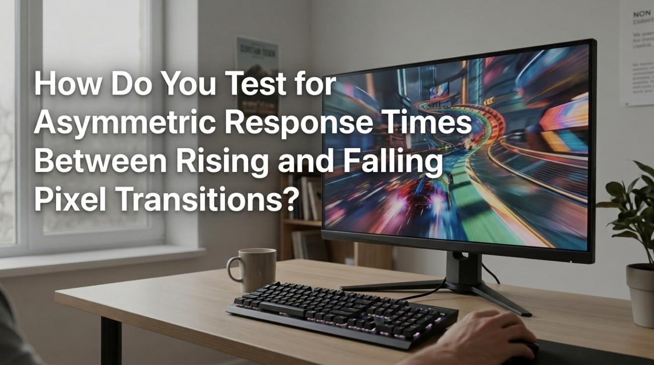 How Do You Test for Asymmetric Response Times Between Rising and Falling Pixel Transitions?