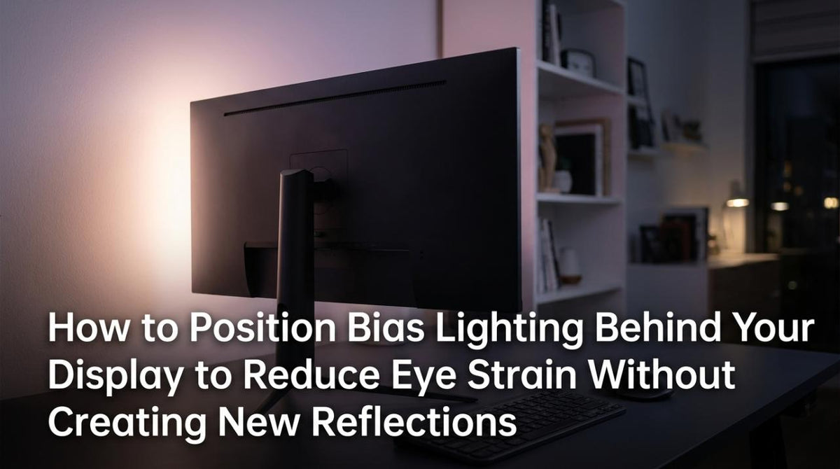 Position Bias Lighting to Reduce Eye Strain & Glare