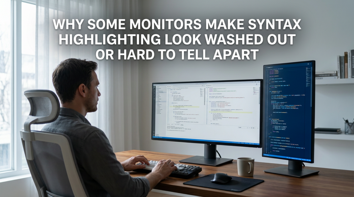 Monitor Syntax Why Syntax Highlighting Looks Washed Out on a Monitor