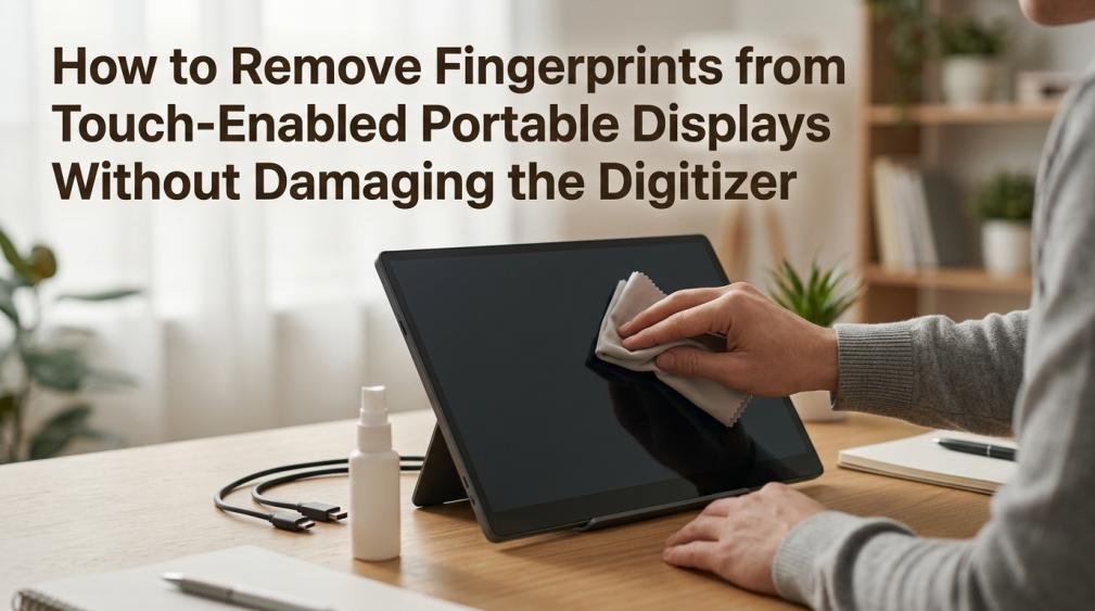 How to Remove Fingerprints from Touch-Enabled Portable Displays Without Damaging the Digitizer