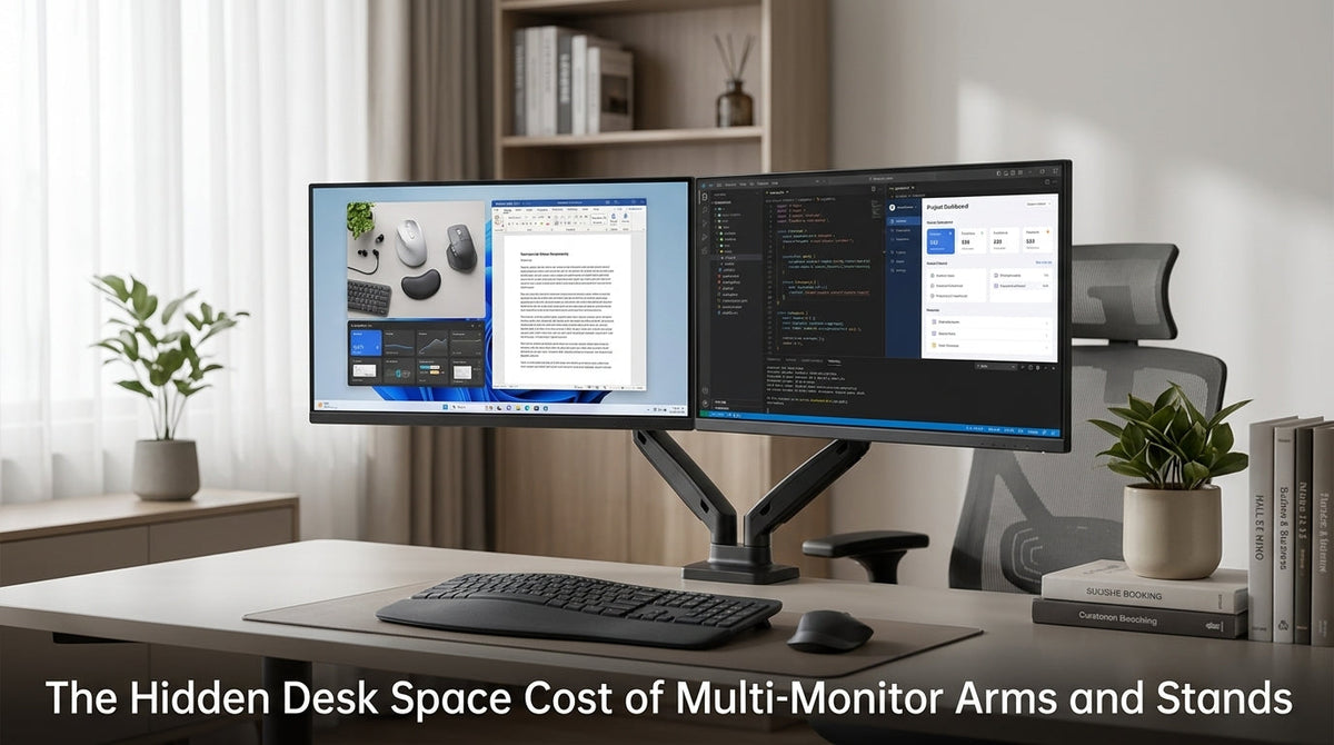 The Hidden Desk Space Cost of Multi-Monitor Arms and Stands