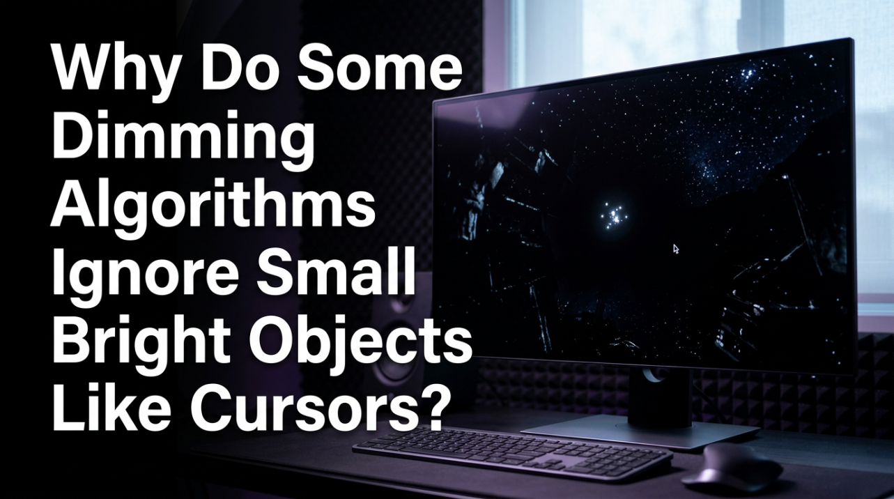 Why Do Some Dimming Algorithms Ignore Small Bright Objects Like Cursors?