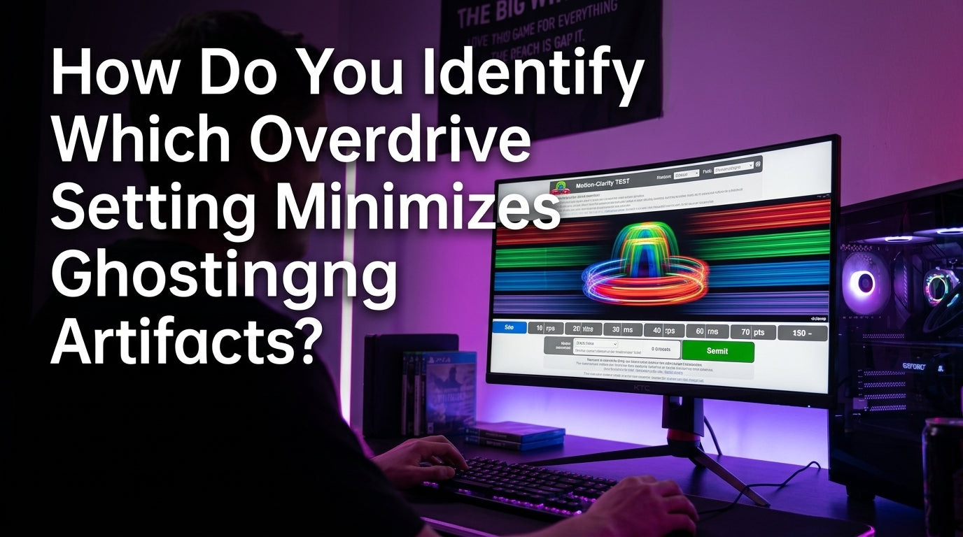 How Do You Identify Which Overdrive Setting Minimizes Total Ghosting Artifacts?