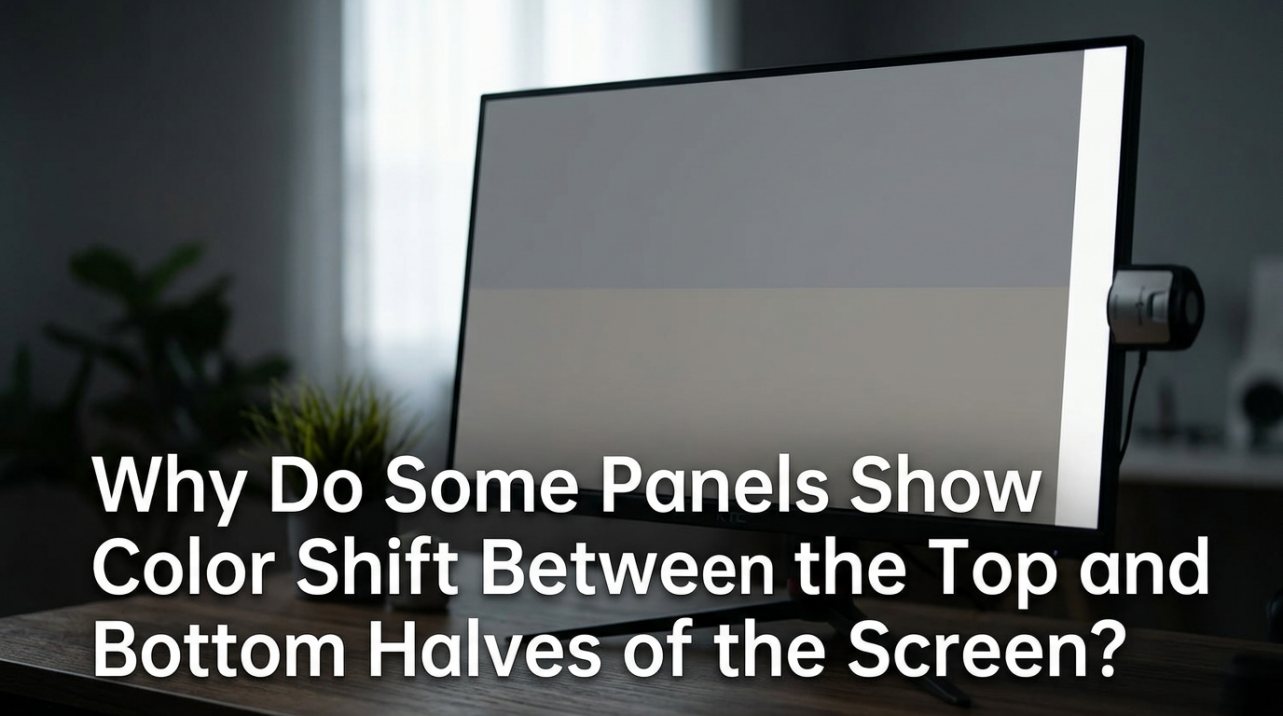 Why Do Some Panels Show Color Shift Between the Top and Bottom Halves of the Screen?