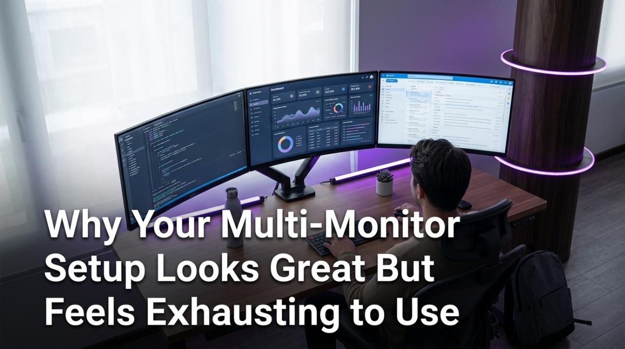 Why Your Multi-Monitor Setup Looks Great But Feels Exhausting to Use